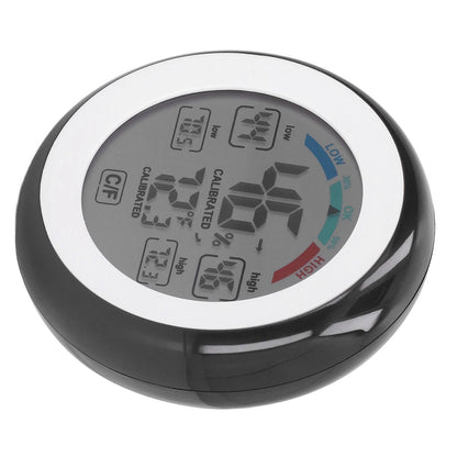 Indoor Outdoor Thermometer Hygrometer Round Touch Screen Wireless Electronic Temperature Humidity Meter with V1294-YM0523-3111220005611