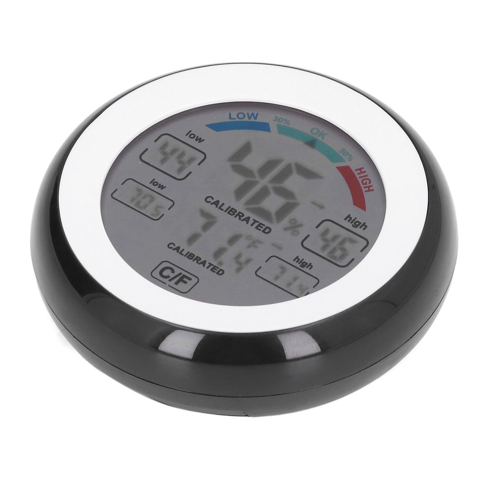 Indoor Outdoor Thermometer Hygrometer Round Touch Screen Wireless Electronic Temperature Humidity Meter with V1294-YM0523-3111220005611