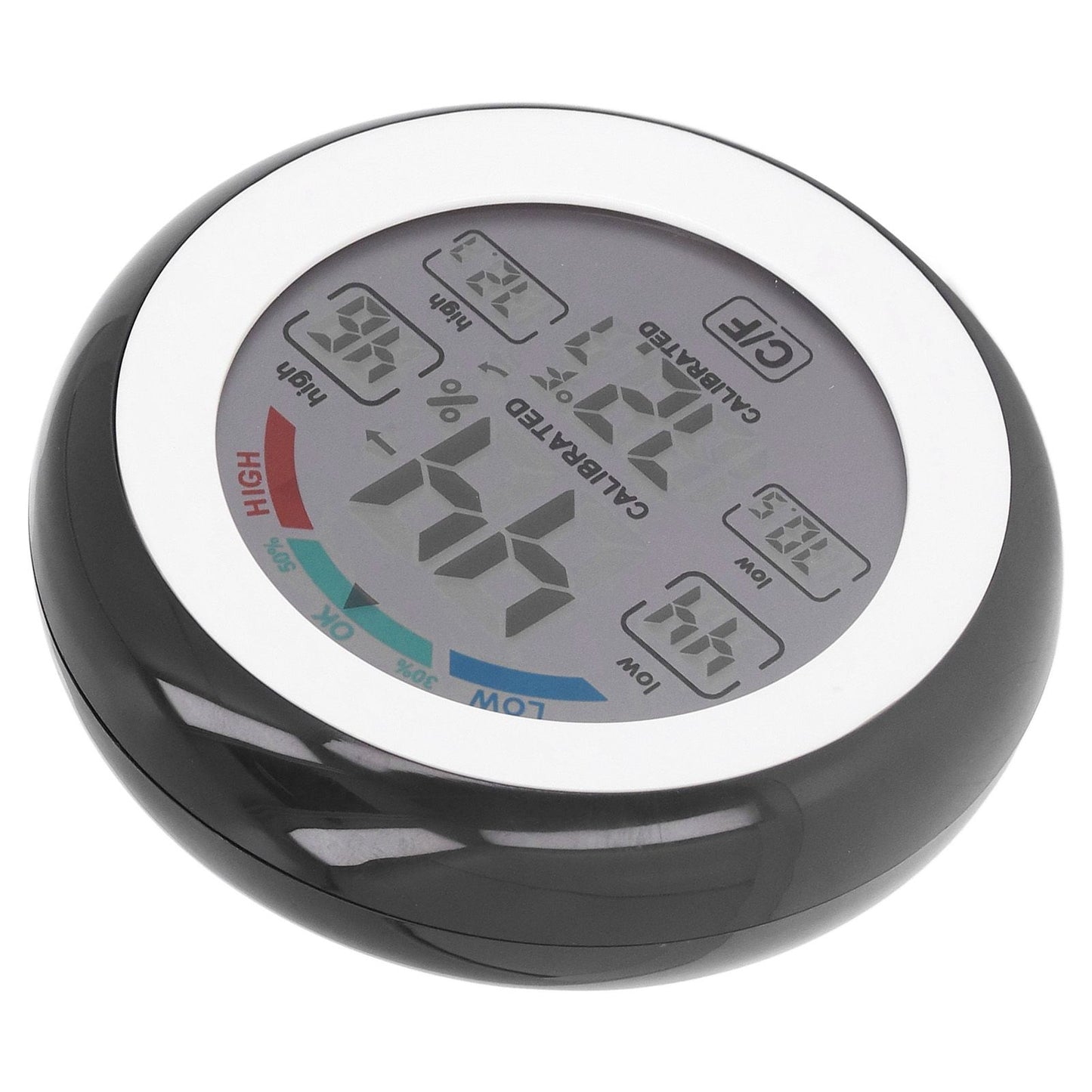Indoor Outdoor Thermometer Hygrometer Round Touch Screen Wireless Electronic Temperature Humidity Meter with V1294-YM0523-3111220005611