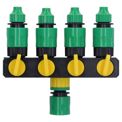 Water Hose Splitter ABS Material 4 Way Stainless Durable Garden Irrigation Faucet Splitter for Patio Farm V1294-YM0523-3111220007911