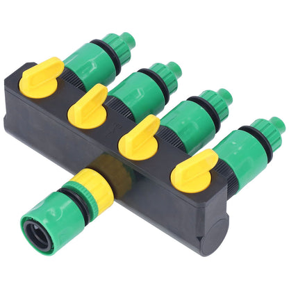 Water Hose Splitter ABS Material 4 Way Stainless Durable Garden Irrigation Faucet Splitter for Patio Farm V1294-YM0523-3111220007911