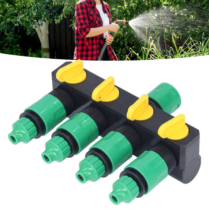 Water Hose Splitter ABS Material 4 Way Stainless Durable Garden Irrigation Faucet Splitter for Patio Farm V1294-YM0523-3111220007911