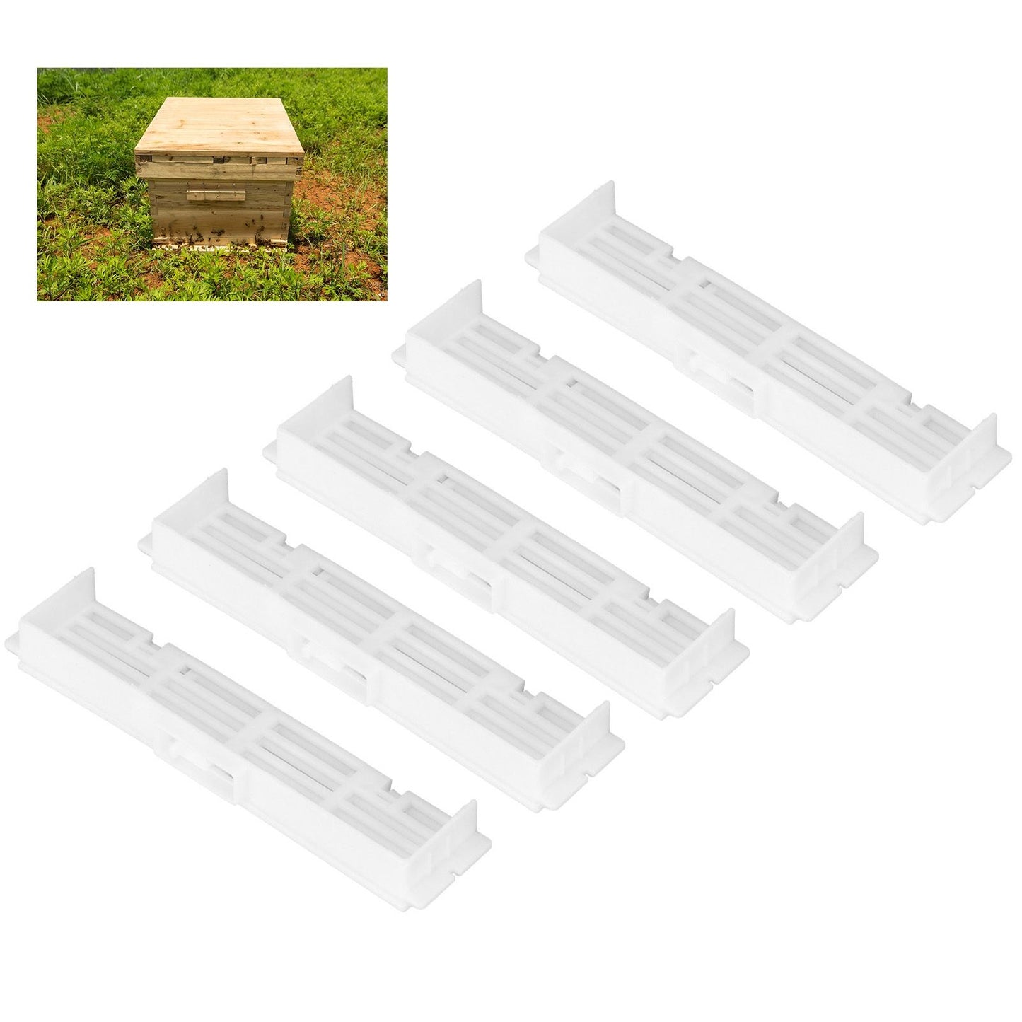 15PCS Bee Anti Escape Device Barrier Plastic Beehive Spacer Frame Beekeeping Tool for Apiculture V1294-YM0523-3111220008411