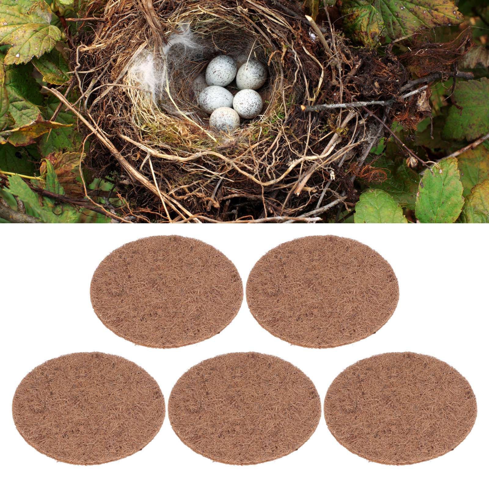 5pcs Bird Eggs Mat Reed Leaves Material Wear Resistance Soft Comfortable Bird Nesting Pads for Small Furry V1294-YM0523-3111220009911