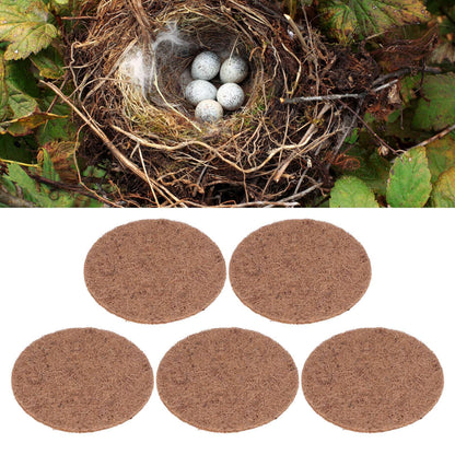 5pcs Bird Eggs Mat Reed Leaves Material Wear Resistance Soft Comfortable Bird Nesting Pads for Small Furry V1294-YM0523-3111220009911