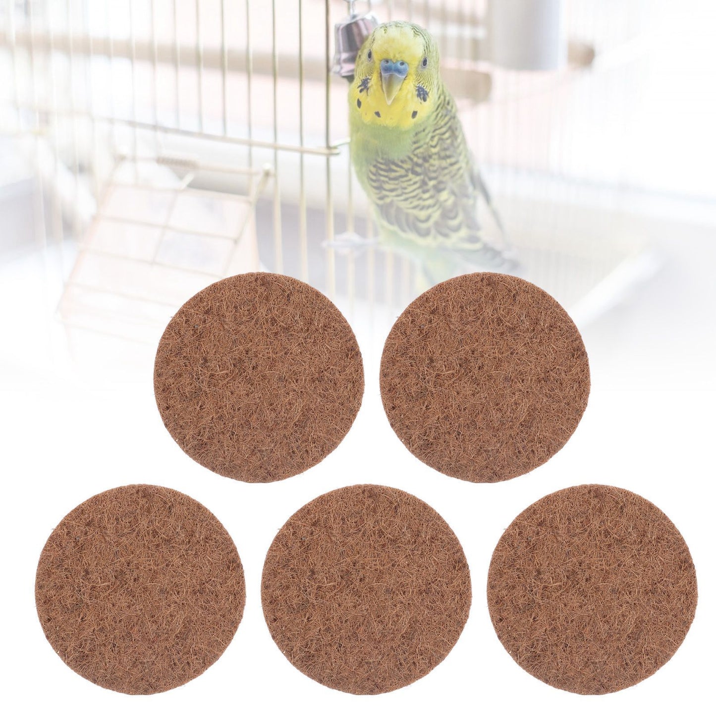 5pcs Bird Eggs Mat Reed Leaves Material Wear Resistance Soft Comfortable Bird Nesting Pads for Small Furry V1294-YM0523-3111220009911