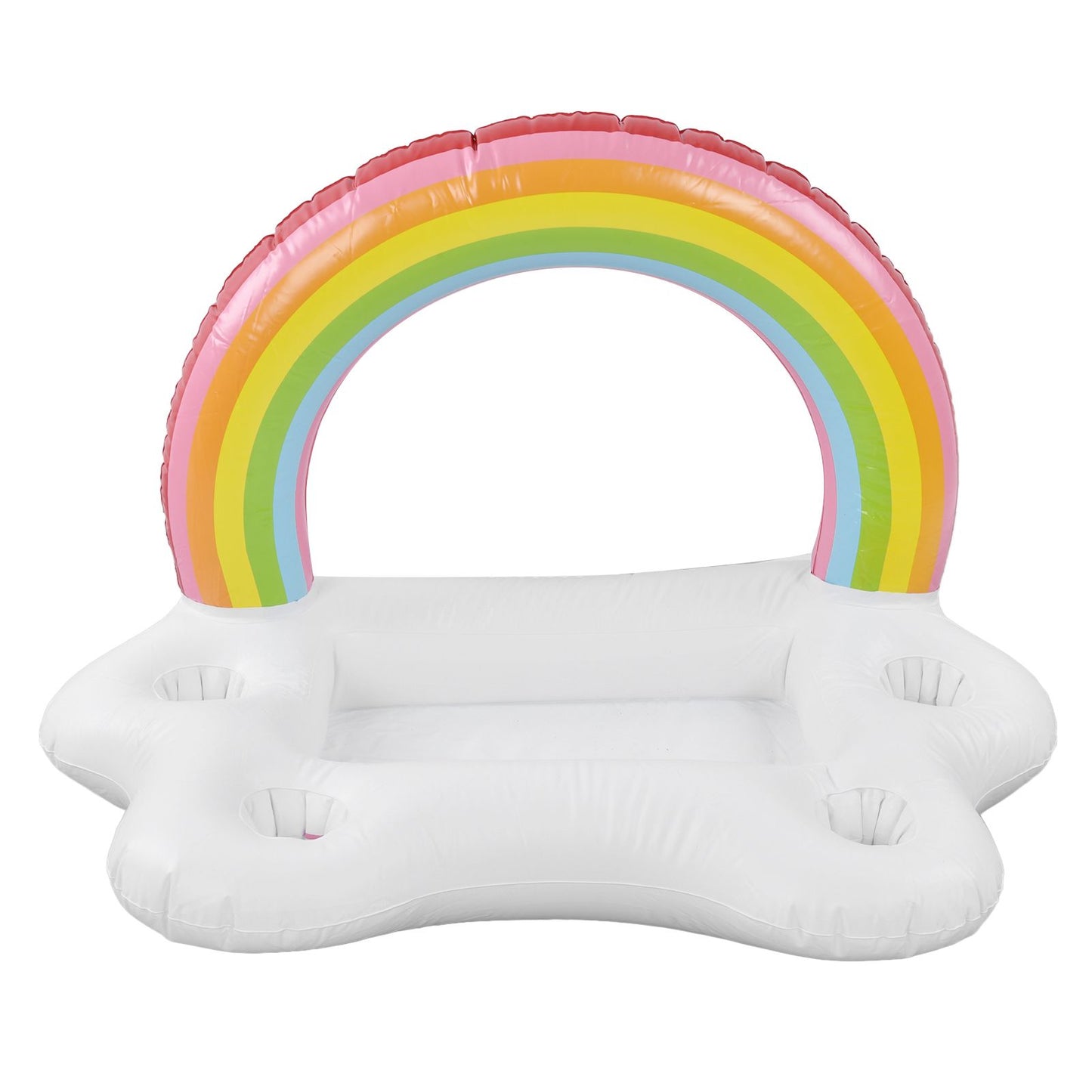 Inflatable Rainbow Cloud Drink Holder Floating Beverage Salad Fruit Serving Bar Pool Float Tool V1294-YM0523-3111220012611