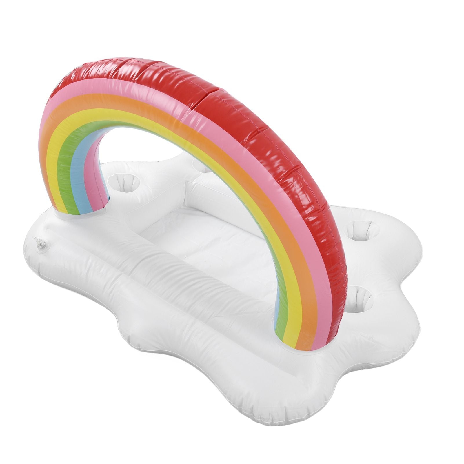 Inflatable Rainbow Cloud Drink Holder Floating Beverage Salad Fruit Serving Bar Pool Float Tool V1294-YM0523-3111220012611