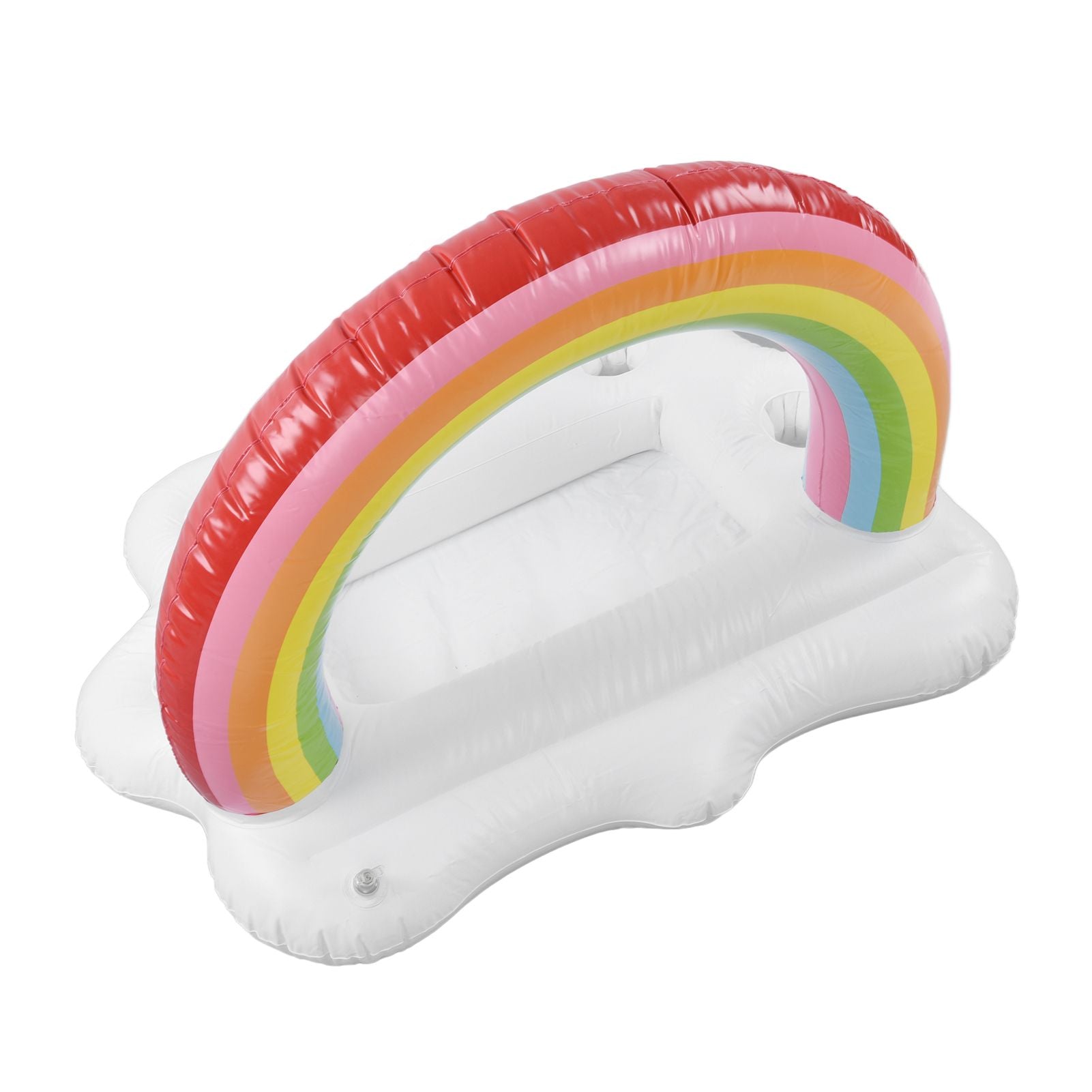 Inflatable Rainbow Cloud Drink Holder Floating Beverage Salad Fruit Serving Bar Pool Float Tool V1294-YM0523-3111220012611
