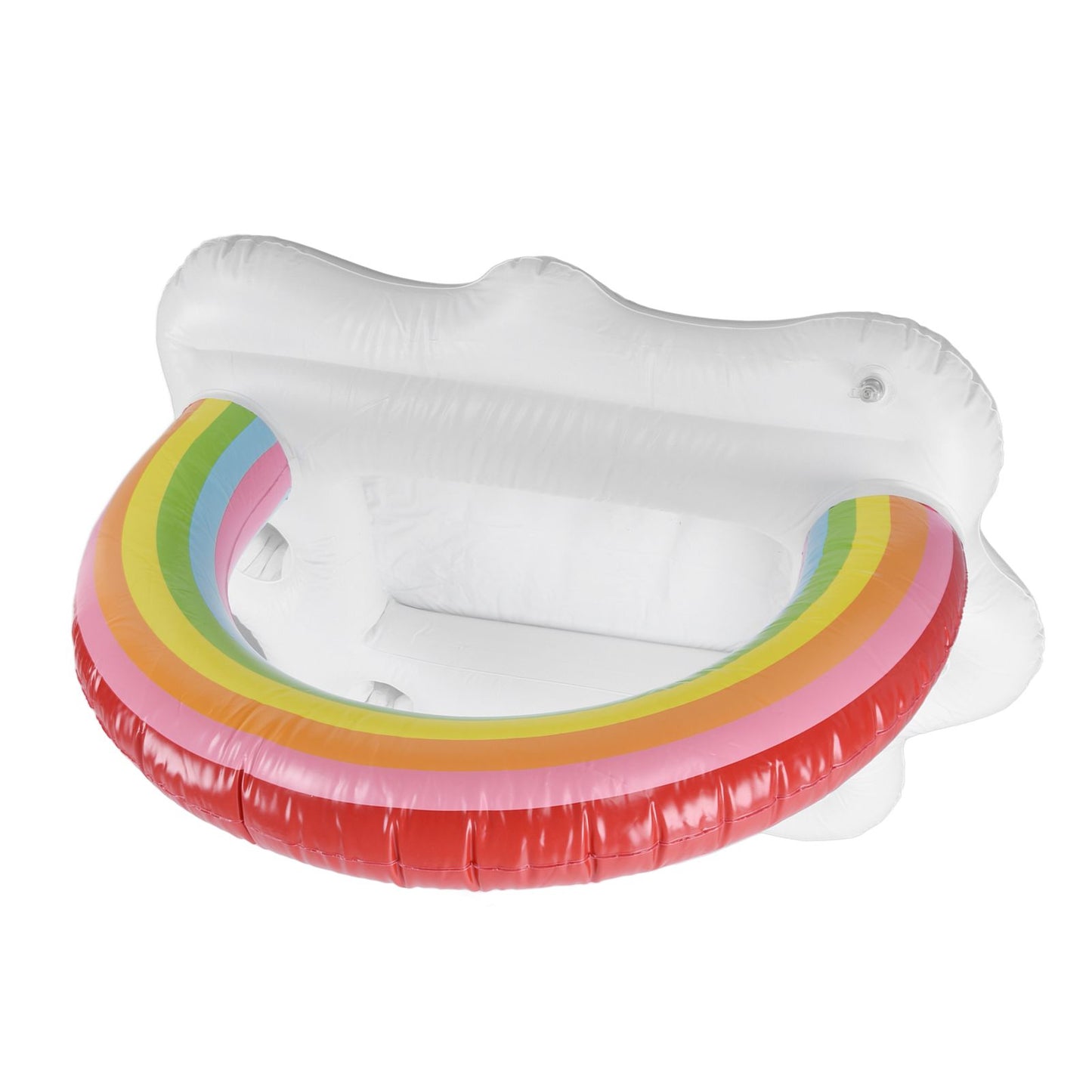 Inflatable Rainbow Cloud Drink Holder Floating Beverage Salad Fruit Serving Bar Pool Float Tool V1294-YM0523-3111220012611