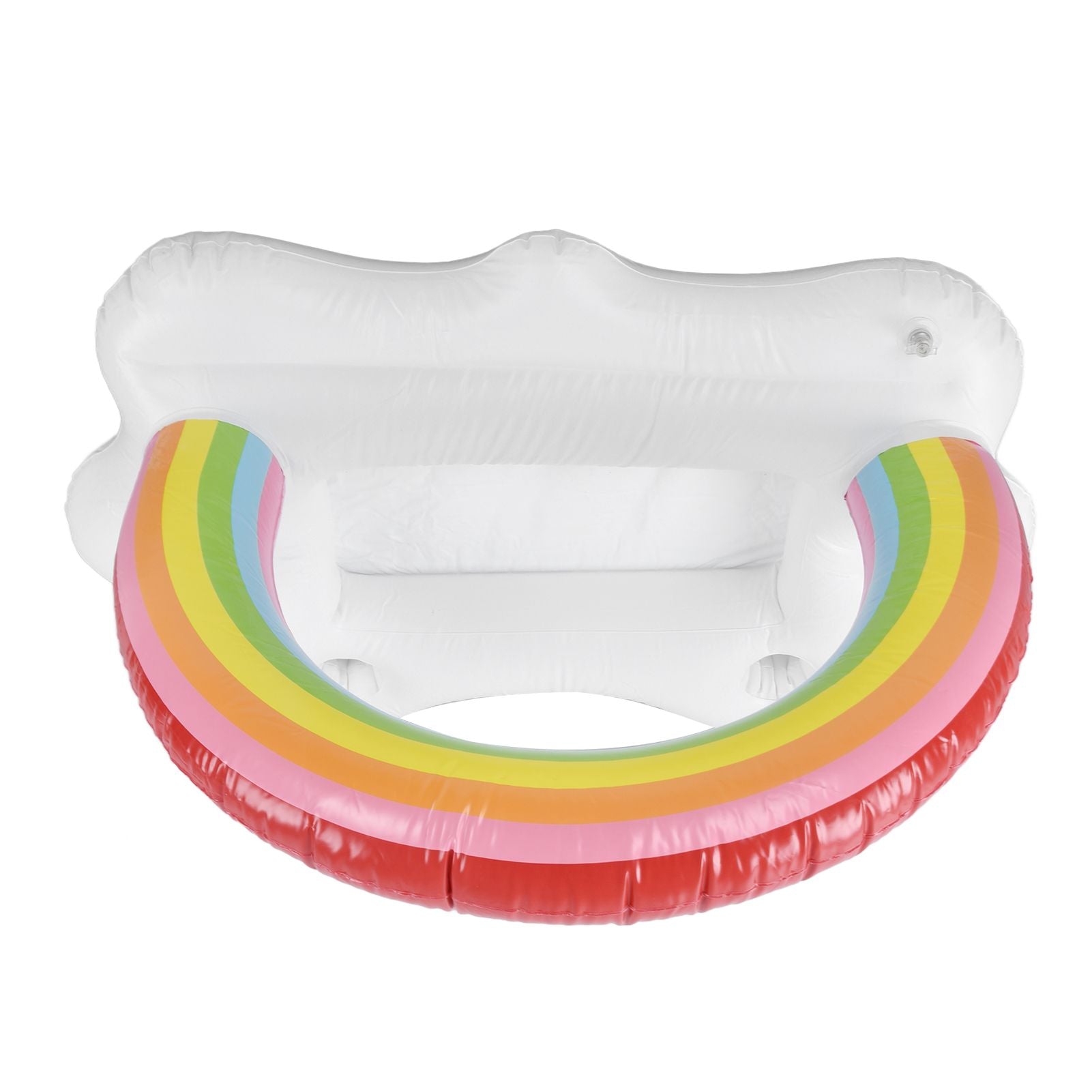 Inflatable Rainbow Cloud Drink Holder Floating Beverage Salad Fruit Serving Bar Pool Float Tool V1294-YM0523-3111220012611