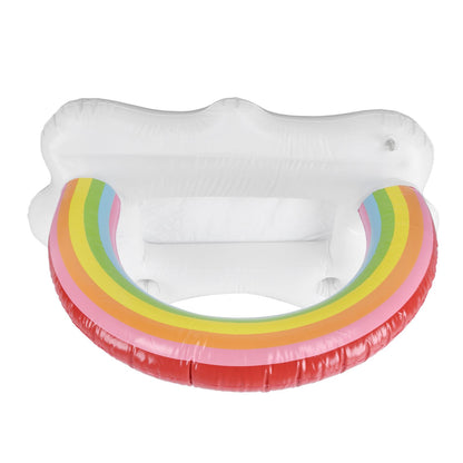 Inflatable Rainbow Cloud Drink Holder Floating Beverage Salad Fruit Serving Bar Pool Float Tool V1294-YM0523-3111220012611