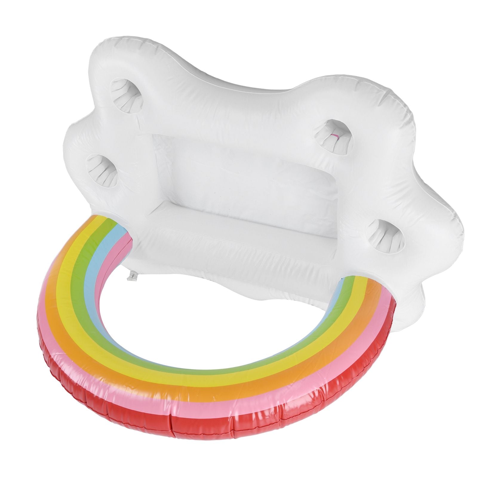 Inflatable Rainbow Cloud Drink Holder Floating Beverage Salad Fruit Serving Bar Pool Float Tool V1294-YM0523-3111220012611