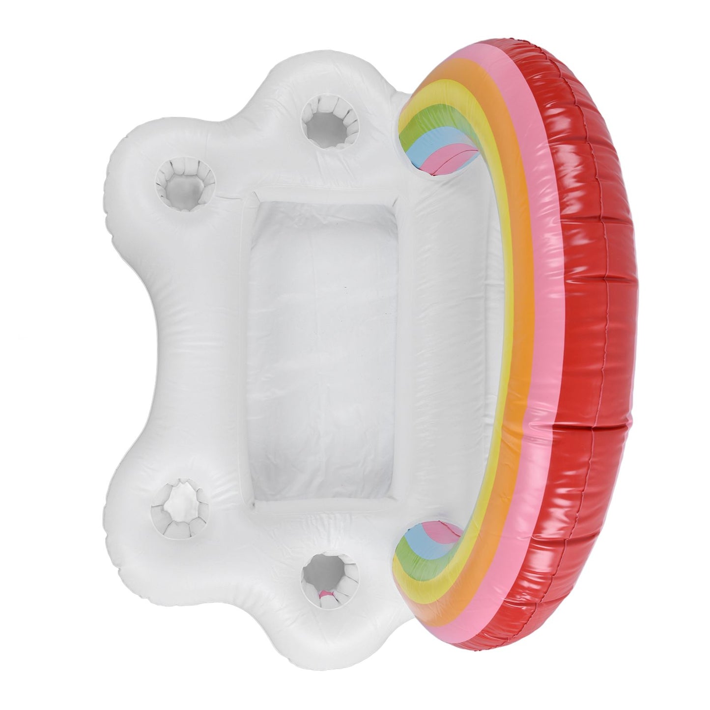 Inflatable Rainbow Cloud Drink Holder Floating Beverage Salad Fruit Serving Bar Pool Float Tool V1294-YM0523-3111220012611