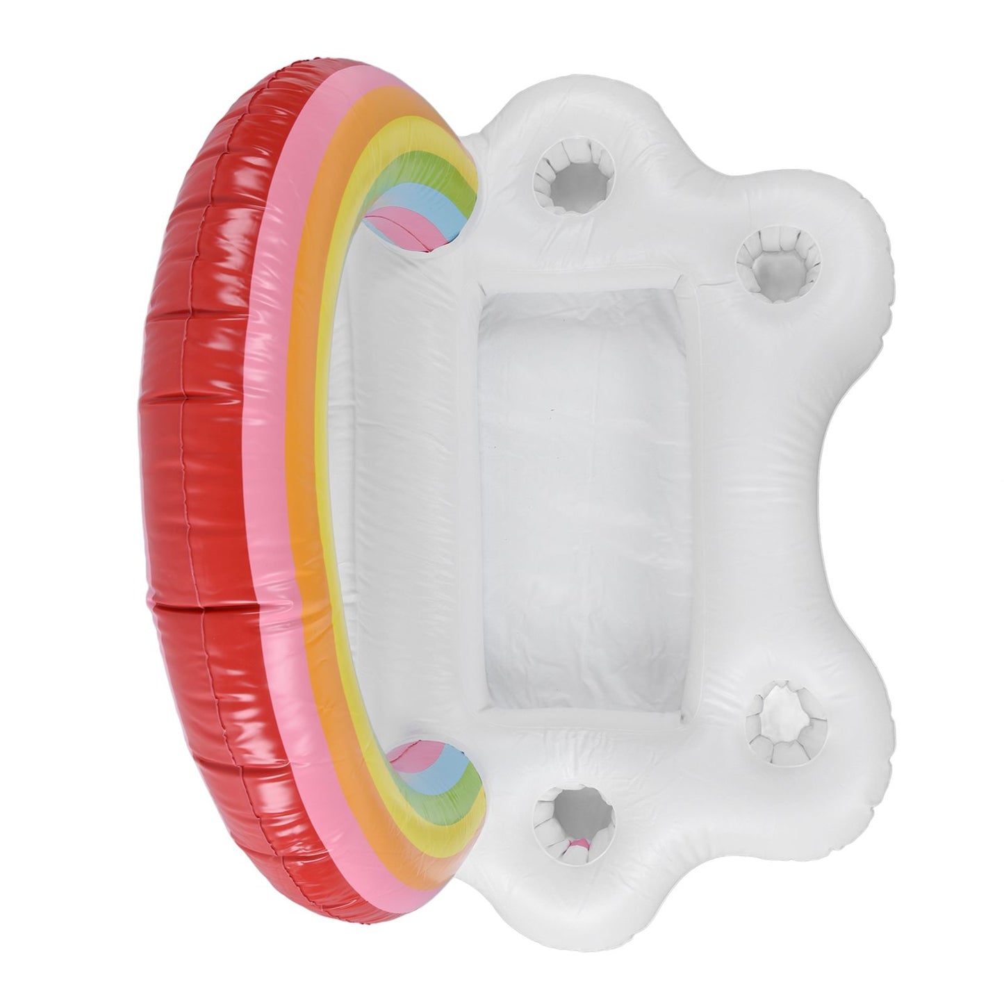 Inflatable Rainbow Cloud Drink Holder Floating Beverage Salad Fruit Serving Bar Pool Float Tool V1294-YM0523-3111220012611