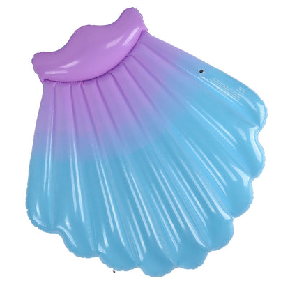 Float Bed Inflatable Floating PVC Shell Shaped Portable Accessory for Indoor Outdoor V1294-YM0523-3111220014411