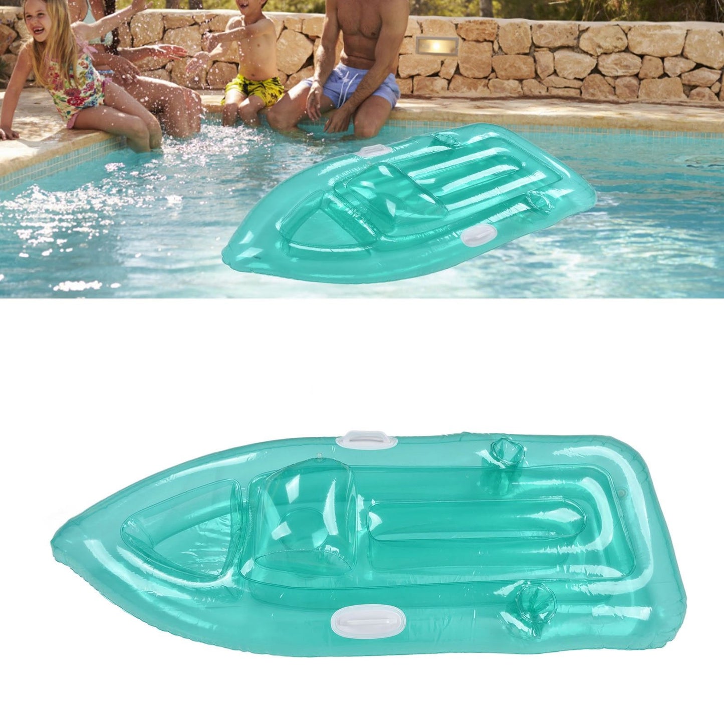 Inflatable Surfboard Safe Stable Prevent Air Leakage Portable Inflatable Body Board with Handles for Children V1294-YM0523-3111220014511