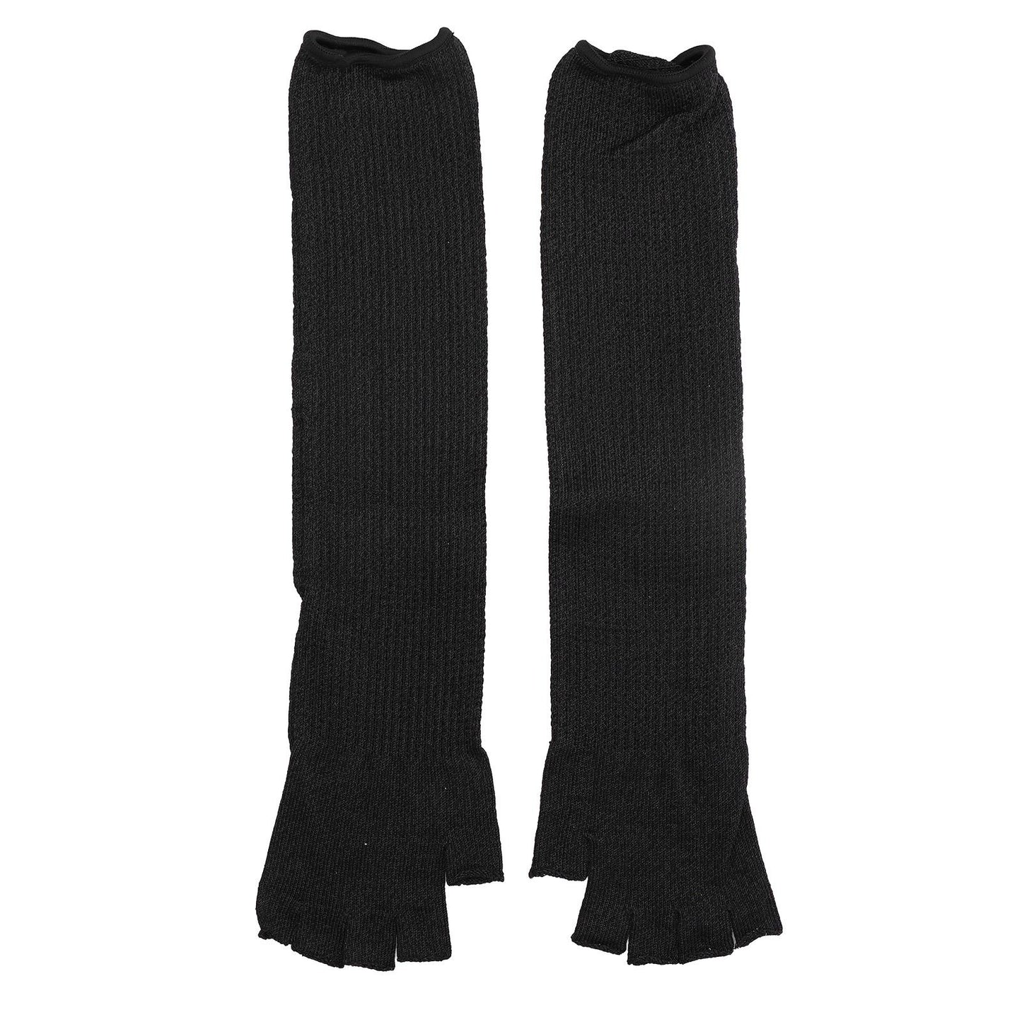 Arm Guards 45cm/17.7in Cut Resistant Half Finger Arm Sleeve for Kitchen Woodworking Gardening Black V1294-YM0523-3111220014711