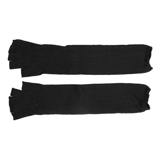 Arm Guards 45cm/17.7in Cut Resistant Half Finger Arm Sleeve for Kitchen Woodworking Gardening Black V1294-YM0523-3111220014711