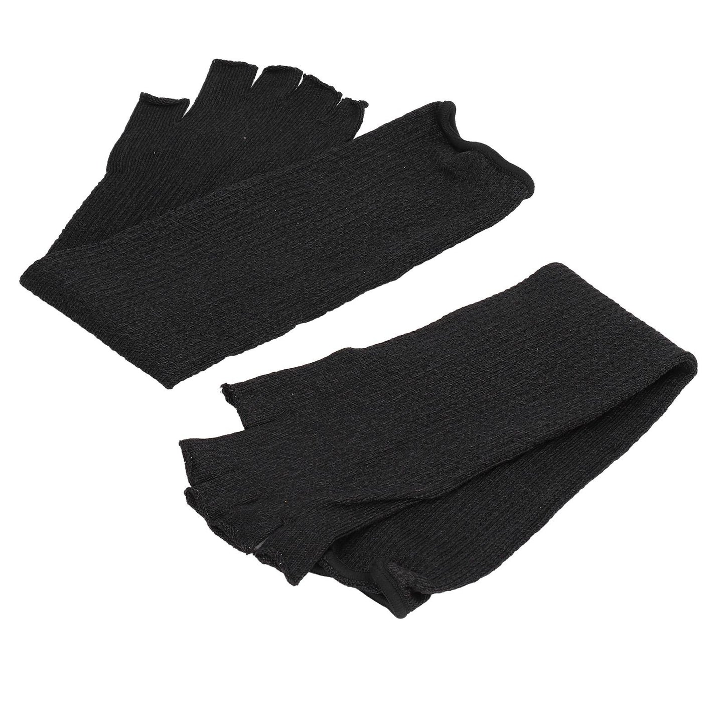 Arm Guards 45cm/17.7in Cut Resistant Half Finger Arm Sleeve for Kitchen Woodworking Gardening Black V1294-YM0523-3111220014711