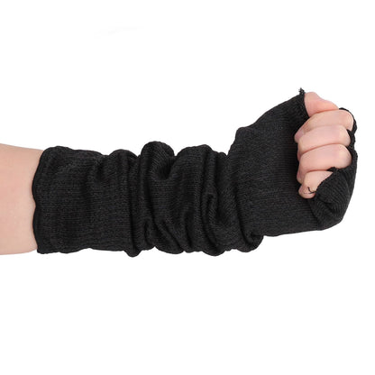 Arm Guards 45cm/17.7in Cut Resistant Half Finger Arm Sleeve for Kitchen Woodworking Gardening Black V1294-YM0523-3111220014711