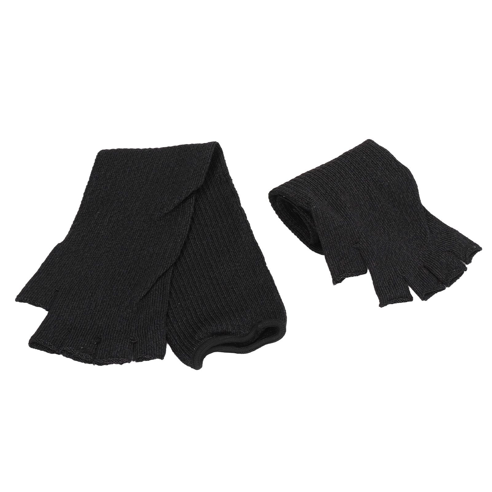 Arm Guards 45cm/17.7in Cut Resistant Half Finger Arm Sleeve for Kitchen Woodworking Gardening Black V1294-YM0523-3111220014711