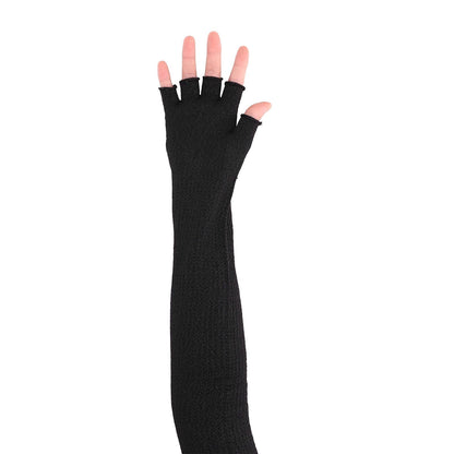 Arm Guards 45cm/17.7in Cut Resistant Half Finger Arm Sleeve for Kitchen Woodworking Gardening Black V1294-YM0523-3111220014711