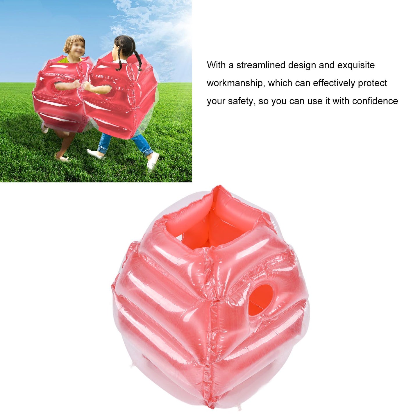 Inflatable Bubble Toy Outdoor Red Body Bubble Ball Interesting PVC Bubble Ball for Kids Adult V1294-YM0523-3111220015011