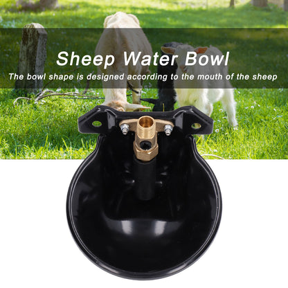 Sheep Water Bowl Stainless Steel Copper Valve Touch Switch Thickened Automatic Goats Drinking Waterer for Farm V1294-YM0523-3111220015711