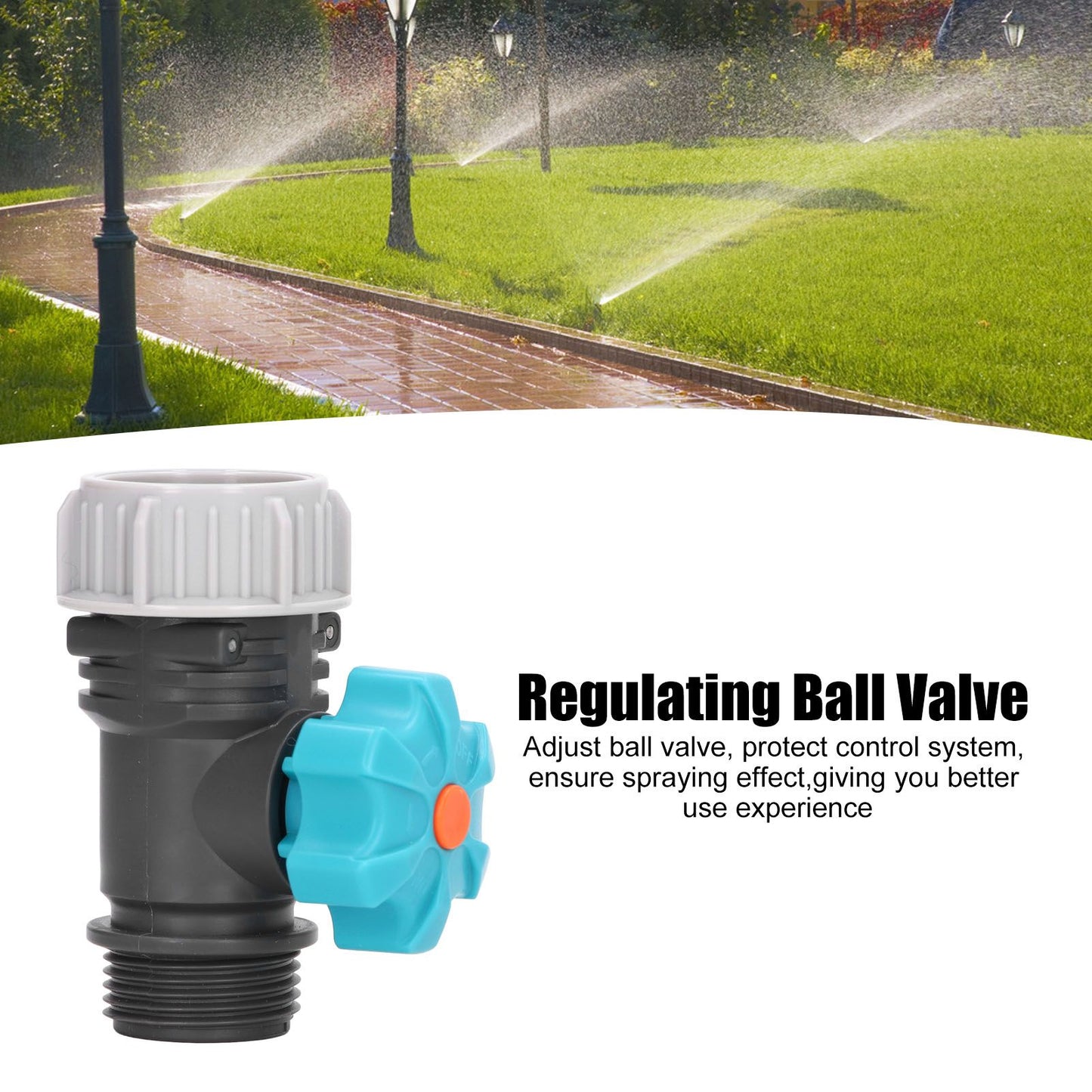 Regulating Ball Valve G3/4 Flexible Operation Firmly Grasp Ensure Spraying Adjusting Ball Valve for Garden V1294-YM0523-3111220015811