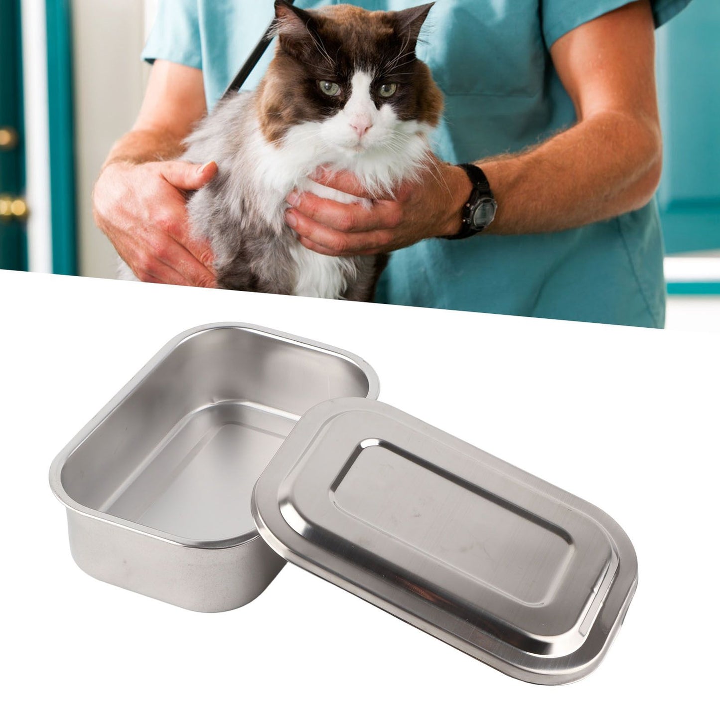 Stainless Steel Needle Box Veterinary Needle Cooking Needle Box Acupuncture Box Veterinary Supplies Equipment V1294-YM0523-3111220017611