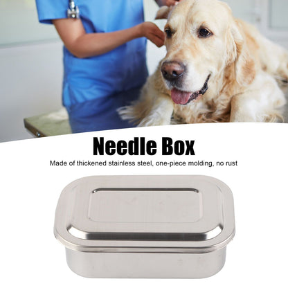 Stainless Steel Needle Box Veterinary Needle Cooking Needle Box Acupuncture Box Veterinary Supplies Equipment V1294-YM0523-3111220017611
