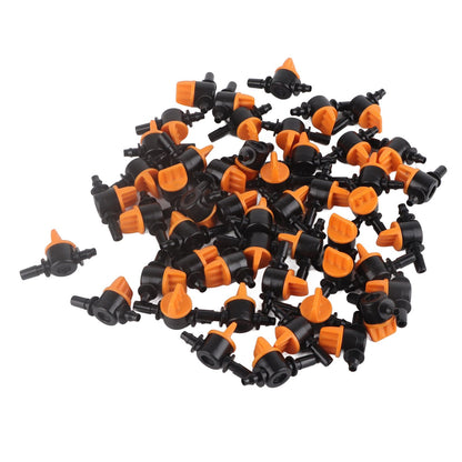 50pcs Drip Irrigation Valve 4/7mm Outer Diameter 6mm/0.2in Drip Irrigation Switching Valve for Irrigation V1294-YM0523-3111220017811