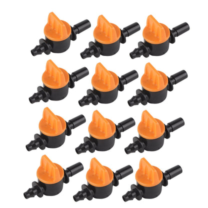 50pcs Drip Irrigation Valve 4/7mm Outer Diameter 6mm/0.2in Drip Irrigation Switching Valve for Irrigation V1294-YM0523-3111220017811