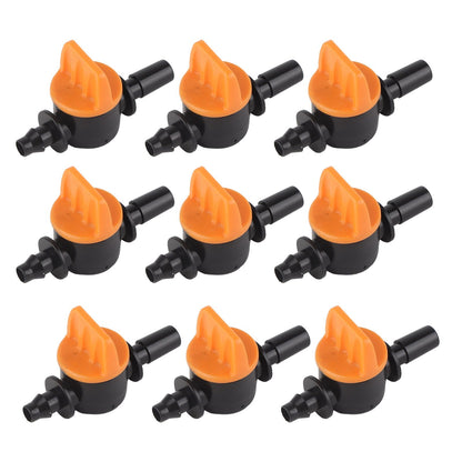 50pcs Drip Irrigation Valve 4/7mm Outer Diameter 6mm/0.2in Drip Irrigation Switching Valve for Irrigation V1294-YM0523-3111220017811