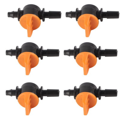 50pcs Drip Irrigation Valve 4/7mm Outer Diameter 6mm/0.2in Drip Irrigation Switching Valve for Irrigation V1294-YM0523-3111220017811