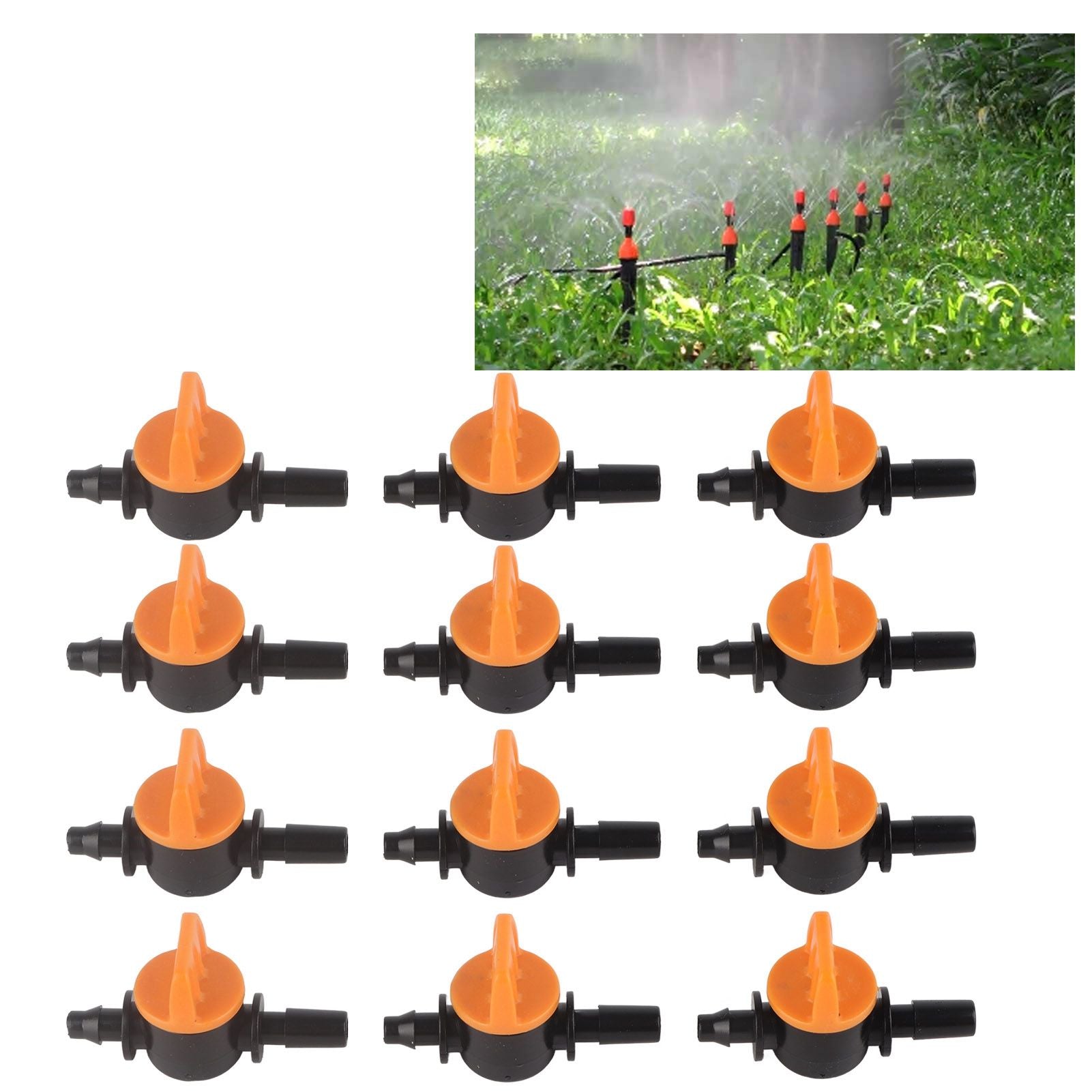 50pcs Drip Irrigation Valve 4/7mm Outer Diameter 6mm/0.2in Drip Irrigation Switching Valve for Irrigation V1294-YM0523-3111220017811
