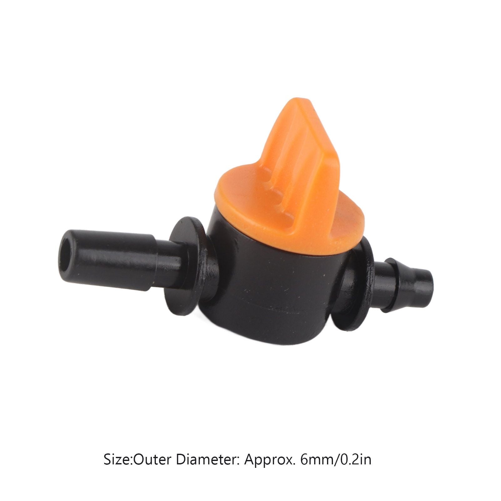 50pcs Drip Irrigation Valve 4/7mm Outer Diameter 6mm/0.2in Drip Irrigation Switching Valve for Irrigation V1294-YM0523-3111220017811