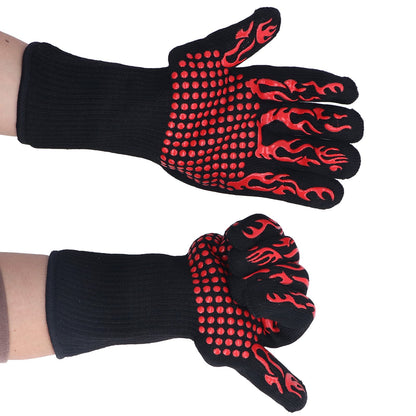 800 degrees C Heat Resistant Gloves Washable Insulation Fireproof Gloves for Outdoor BBQ Grilling V1294-YM0523-3111220017911