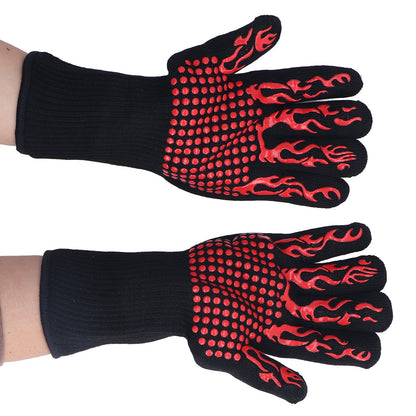 800 degrees C Heat Resistant Gloves Washable Insulation Fireproof Gloves for Outdoor BBQ Grilling V1294-YM0523-3111220017911