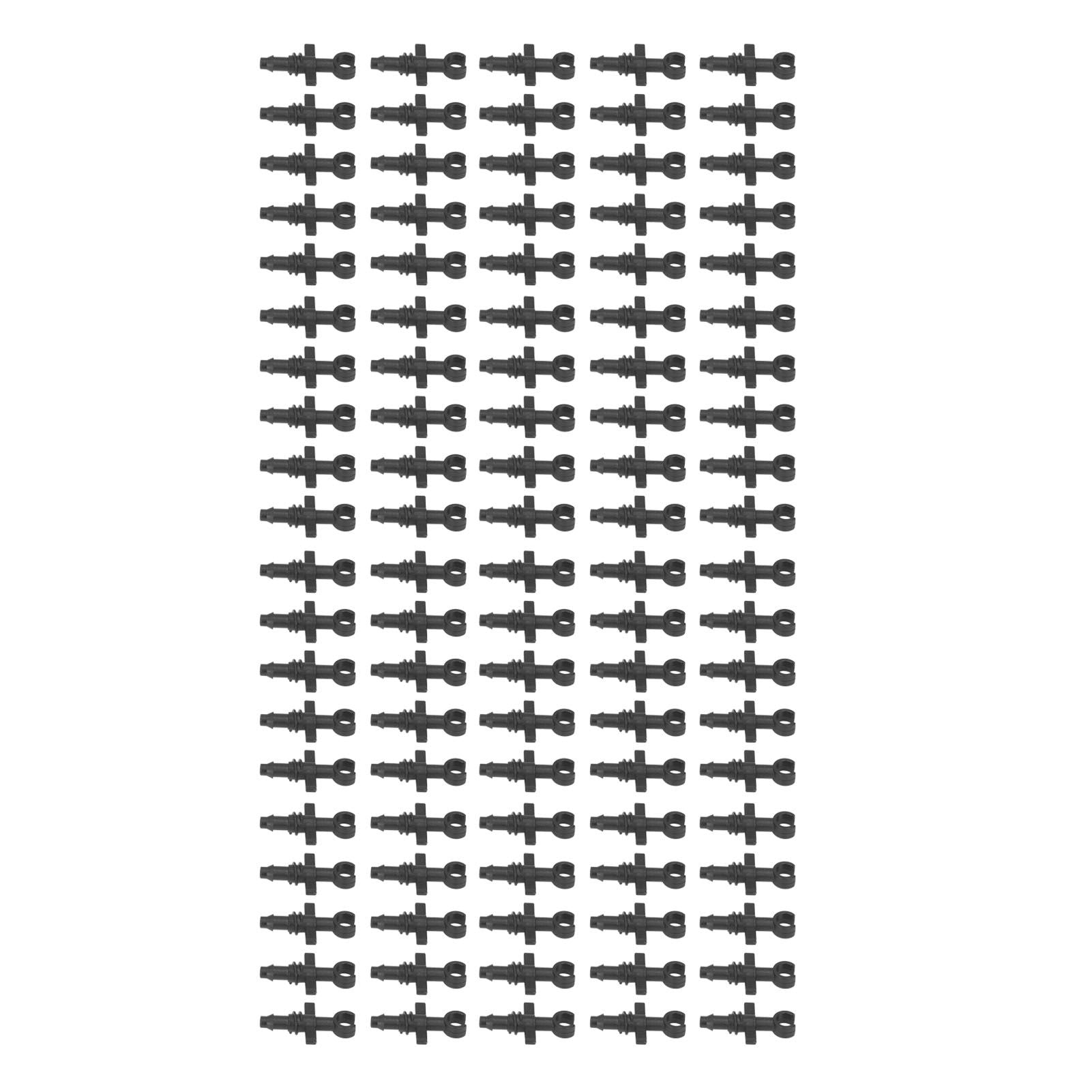 100Pcs 4/7mm Hose Micro Barbed End Plugs Irrigation Fitting Kit for Gardens Landscaping Lawns V1294-YM0523-3111220018311