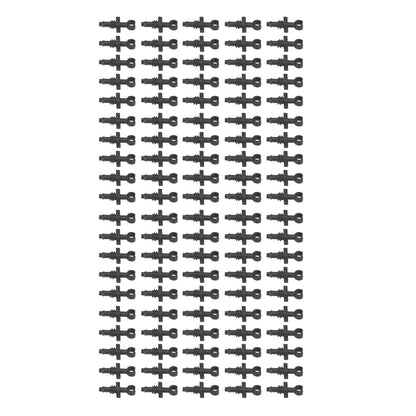 100Pcs 4/7mm Hose Micro Barbed End Plugs Irrigation Fitting Kit for Gardens Landscaping Lawns V1294-YM0523-3111220018311