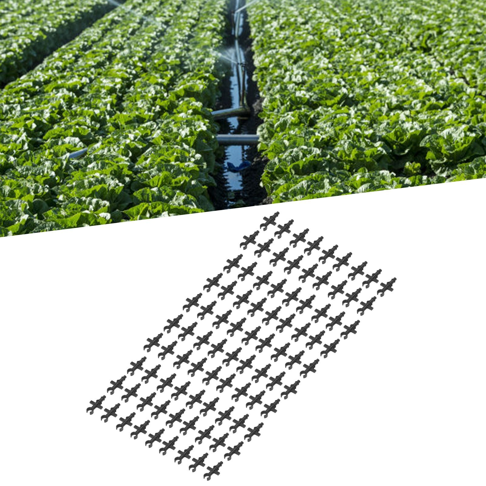 100Pcs 4/7mm Hose Micro Barbed End Plugs Irrigation Fitting Kit for Gardens Landscaping Lawns V1294-YM0523-3111220018311