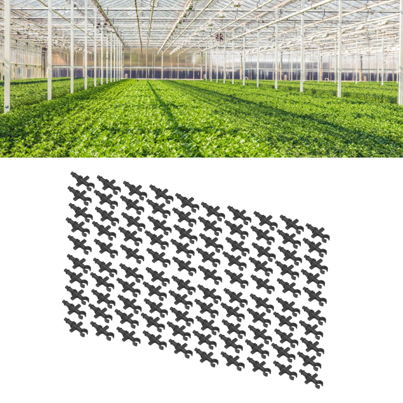 100Pcs 4/7mm Hose Micro Barbed End Plugs Irrigation Fitting Kit for Gardens Landscaping Lawns V1294-YM0523-3111220018311