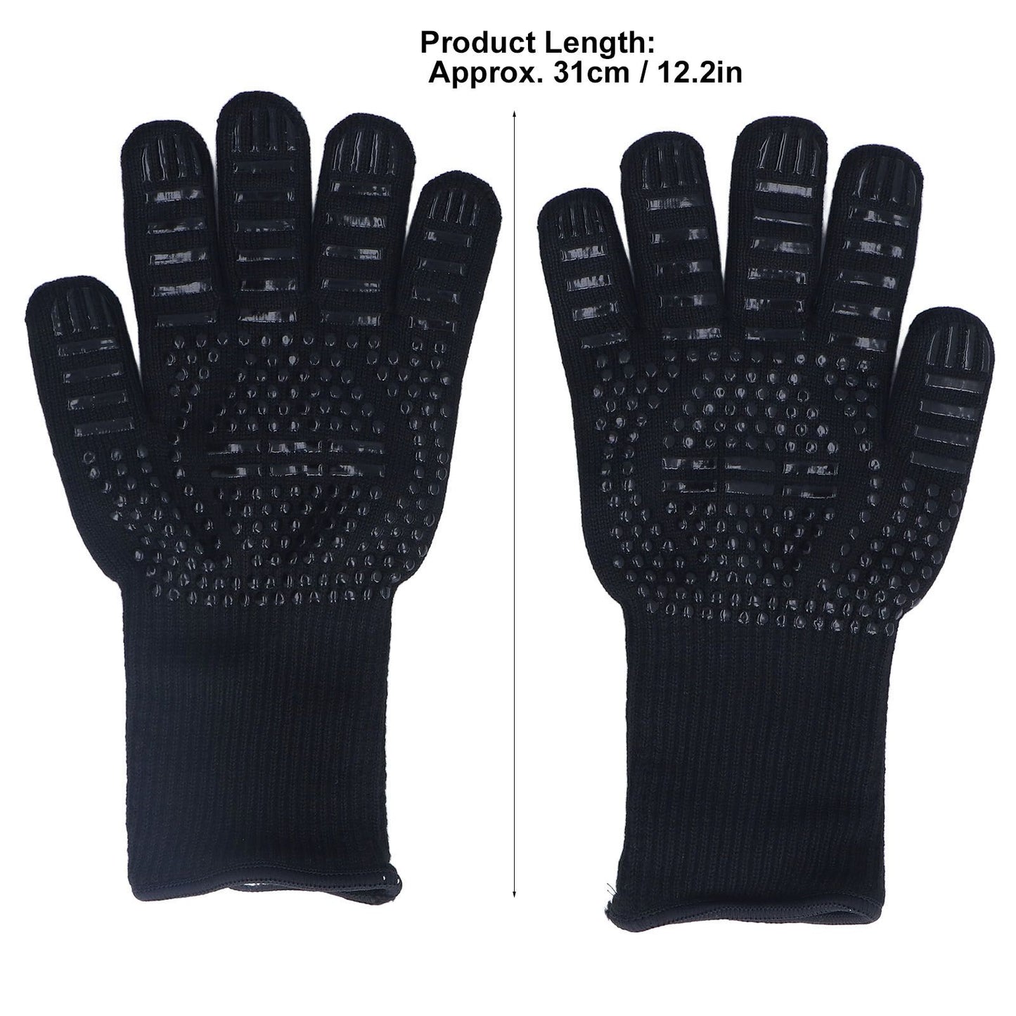 Heat Resistant Gloves 500 degrees C 31cm Hot Proof Mitts Cooking Tool for BBQ Oven Welding V1294-YM0523-3111220018911