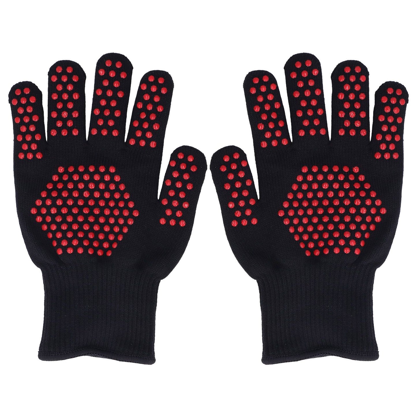 Heat Resistant Gloves 25cm Separate Fingers Hot Proof Mitts Cooking Tool for BBQ Welding V1294-YM0523-3111220019611