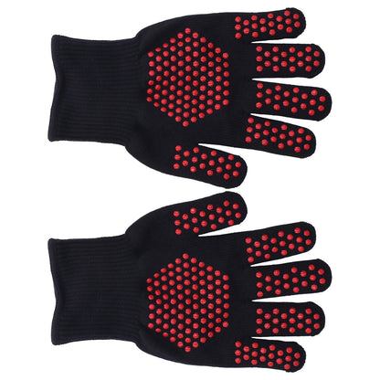 Heat Resistant Gloves 25cm Separate Fingers Hot Proof Mitts Cooking Tool for BBQ Welding V1294-YM0523-3111220019611