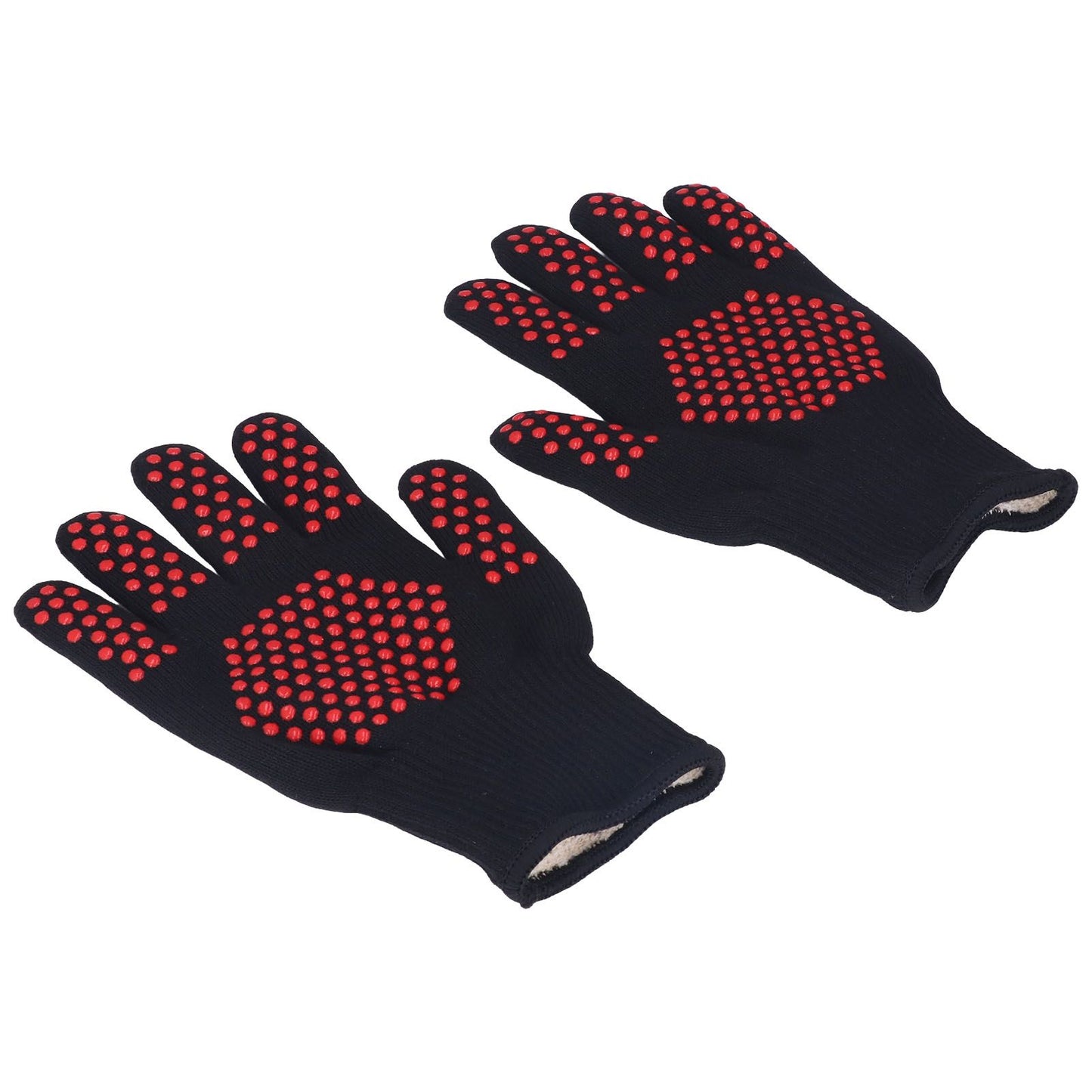 Heat Resistant Gloves 25cm Separate Fingers Hot Proof Mitts Cooking Tool for BBQ Welding V1294-YM0523-3111220019611