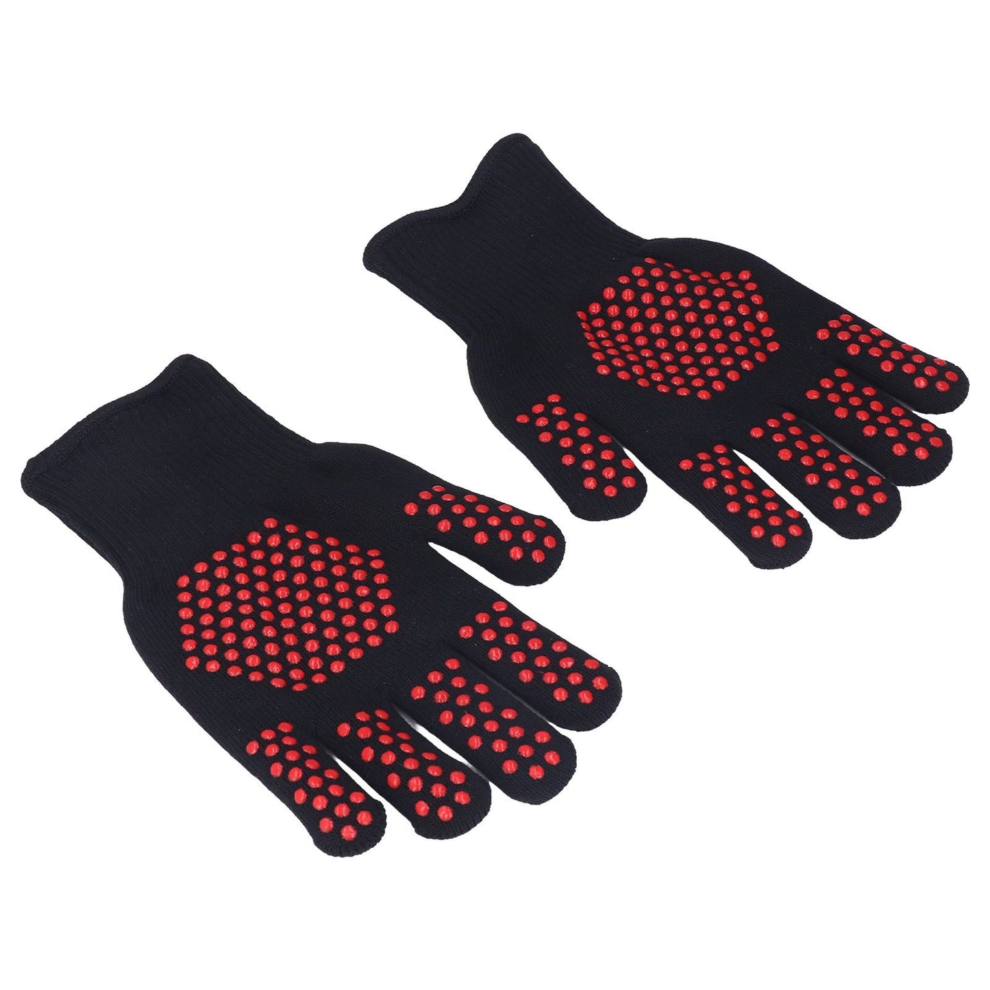 Heat Resistant Gloves 25cm Separate Fingers Hot Proof Mitts Cooking Tool for BBQ Welding V1294-YM0523-3111220019611