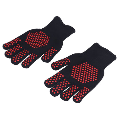 Heat Resistant Gloves 25cm Separate Fingers Hot Proof Mitts Cooking Tool for BBQ Welding V1294-YM0523-3111220019611